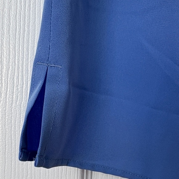 NWOT Lands' End Blue Pleated Blouse - Size 10 - Picture 7 of 14